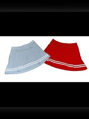 NWT Set Of 2 Calia Golf Skort With Shorts Red/Blue Skirts UPF 50+ Pockets Sz 4